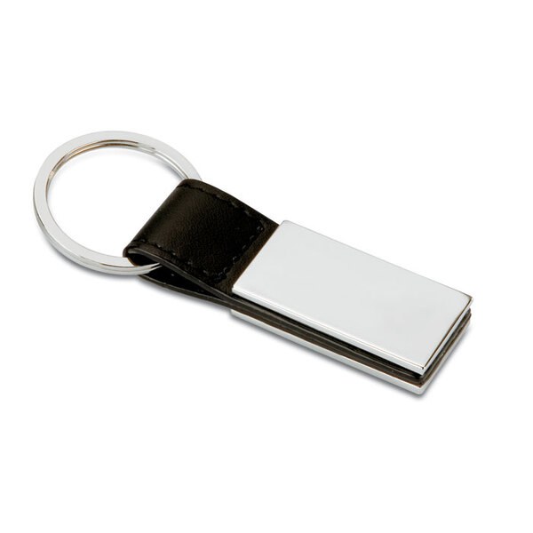 RECTANGLO Nøglering PU og metal - GiftRetail KC6788