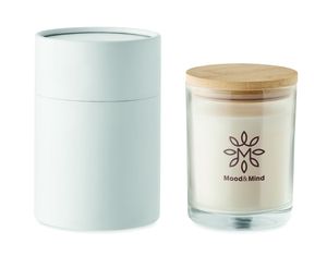 ANCIENT HIGH Vanilla Scented Candle with Bamboo Lid in Gift Box