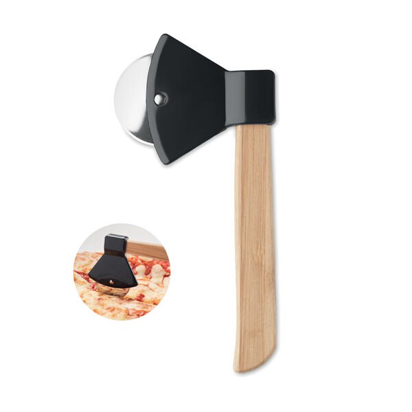 GiftRetail MO6592 - ZAZA Pizzaskærer bambushåndtag