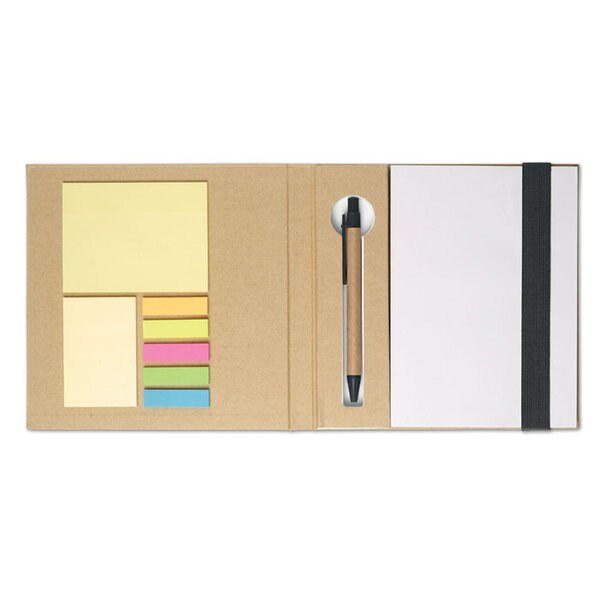 QUINCY Notesbog med memoblade og pen - GiftRetail MO8183