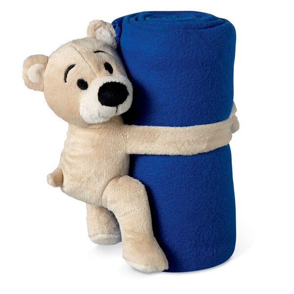 MANTA Fleecetæppe med bamse - GiftRetail MO8252