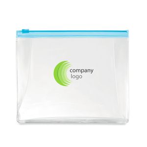 COSMOBAG Transparent PVC Zippered Cosmetic Travel Pouch - GiftRetail MO9627