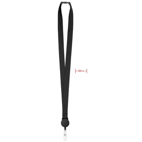 GiftRetail MO9852 - ZIP LANYARD Lanyard med indtrækkelig clip