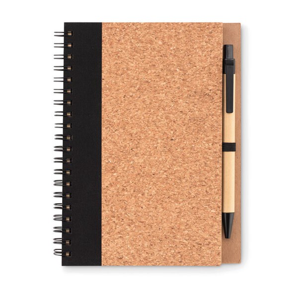 GiftRetail MO9859 - SONORA PLUSCORK Korknotesbog med pen