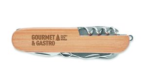 LUCY LUX Stainless Steel Bamboo Multi-Tool Knife
