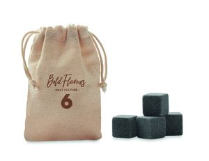 ROCKS Premium Reusable Stone Ice Cubes with Cotton Pouch