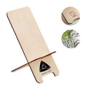 GROUW STAND Eco-Friendly Birch Wood Phone Stand with Pine Seeds