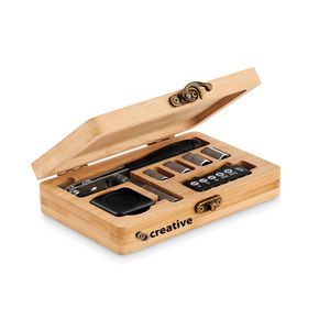 FUROBAM Eco-Friendly 13-Piece Bamboo Tool Set with Case