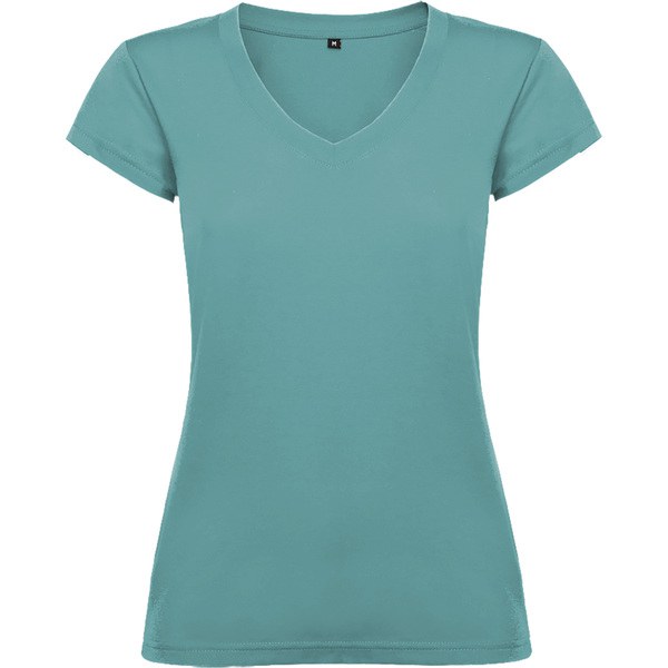 Roly CA6646 - Elegant V-hals T-shirt med Ribkant til Kvinder