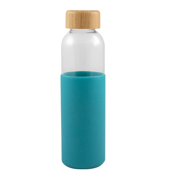 Goya 50019 - Glasflaske med bambuslåg og silikonehylster 500ml GIN