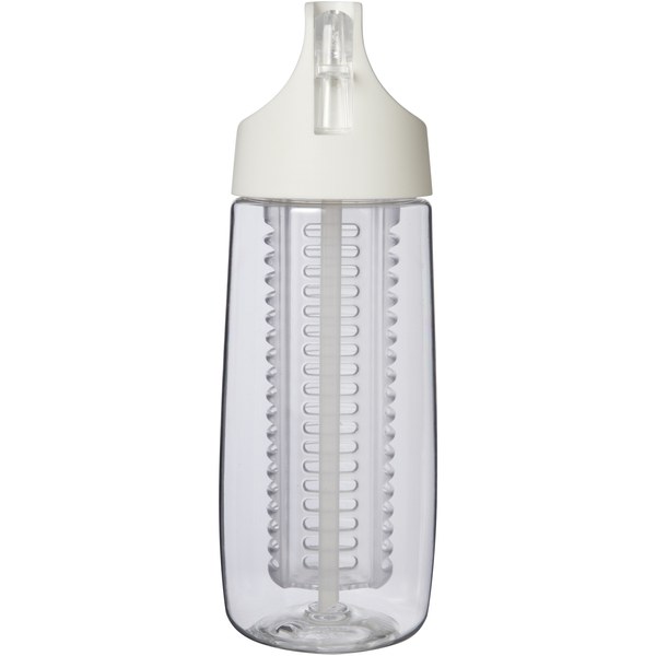 HydroFruit 700 ml vandflaske af genvundet plast med fliplåg og infuser - EgotierPro 100784