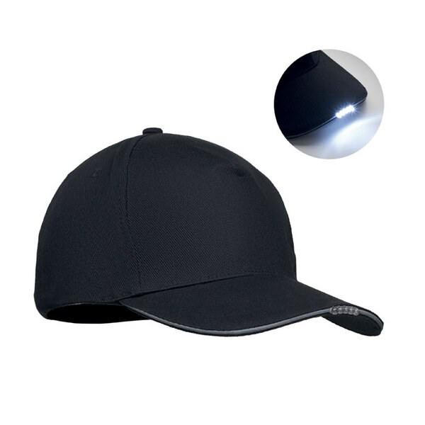 LUZCAP 5-panels LED-bomuldskasket 220gr/m - GiftRetail MO2439