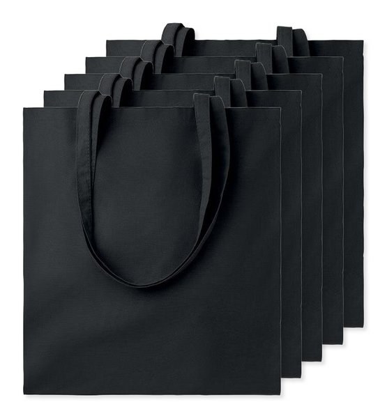 Pakke med 5 GiftRetail MO9268 - COTTONEL COLOUR + Bomulds shopping taske 140gr