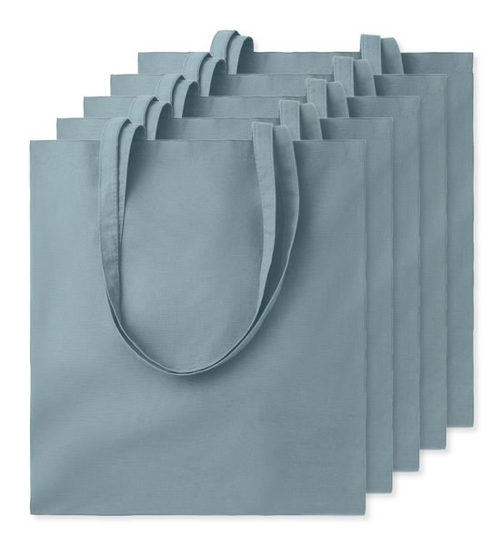 Pakke med 5 GiftRetail MO9268 - COTTONEL COLOUR + Bomulds shopping taske 140gr