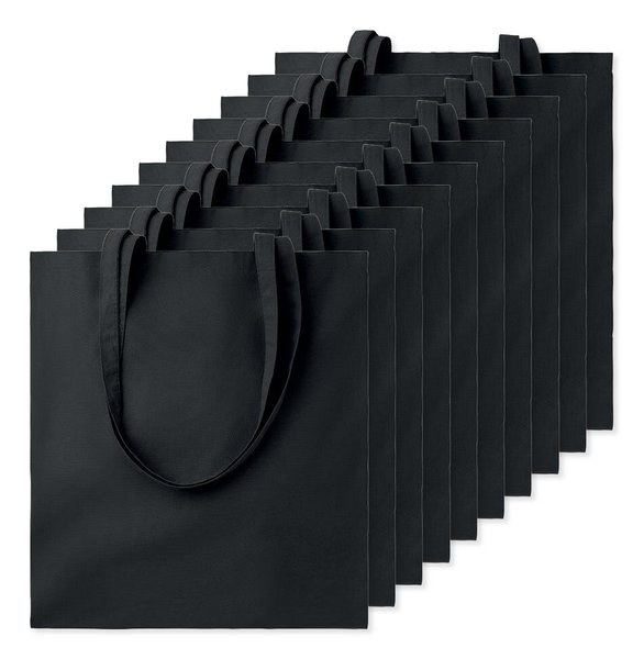Pakke med 10 GiftRetail MO9268 - COTTONEL COLOUR + Bomulds shopping taske 140gr