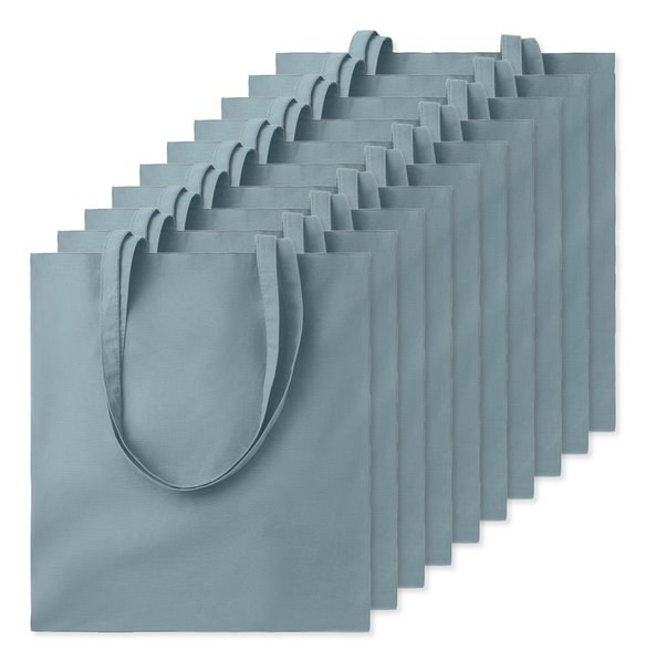 Pakke med 10 GiftRetail MO9268 - COTTONEL COLOUR + Bomulds shopping taske 140gr