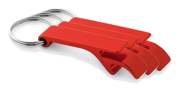 Pakke med 30 Egotier 93151 - Nøglering i aluminium med kapselåbner