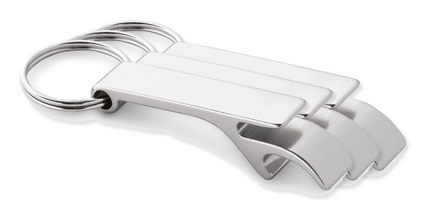 Pakke med 30 Egotier 93151 - Nøglering i aluminium med kapselåbner