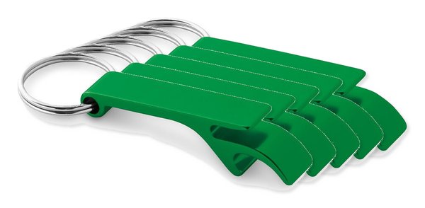 Pakke med 50 Egotier 93151 - Nøglering i aluminium med kapselåbner