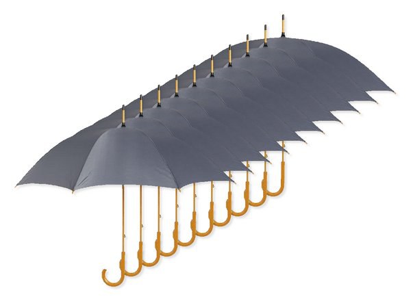 Pakke med 10 GiftRetail KC5132 - CALA Paraply 23 inch