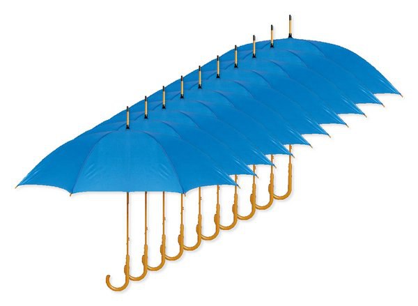 Pack of 100 GiftRetail KC5132 - CALA Elegant Wooden Handle Windproof Umbrella