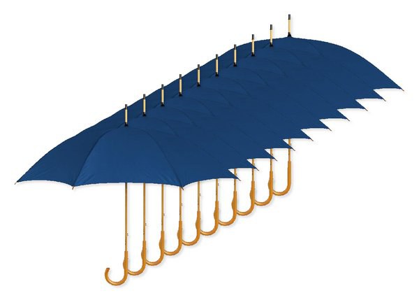 Pakke med 100 GiftRetail KC5132 - CALA Paraply 23 inch