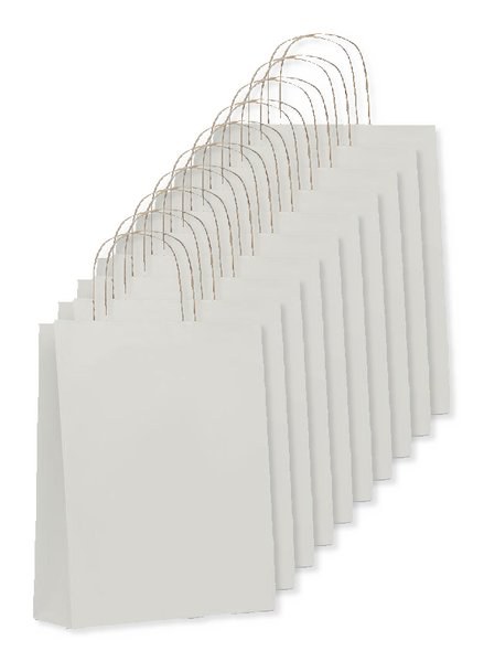 Pakke med 10 GiftRetail MO6173 - PAPER TONE M Papirspose mellem 90 gr/m²
