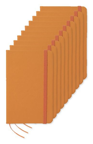 Pakke med 10 GiftRetail MO1800 - NOTELUX A6 notesbog linjeret