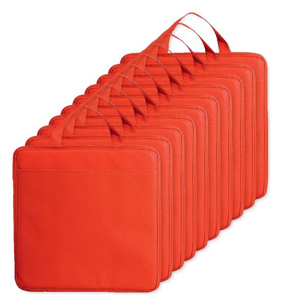 Pack of 10 GiftRetail MO8272 - ENJOW Comfortable Nonwoven Stadium Cushion with Pocket
