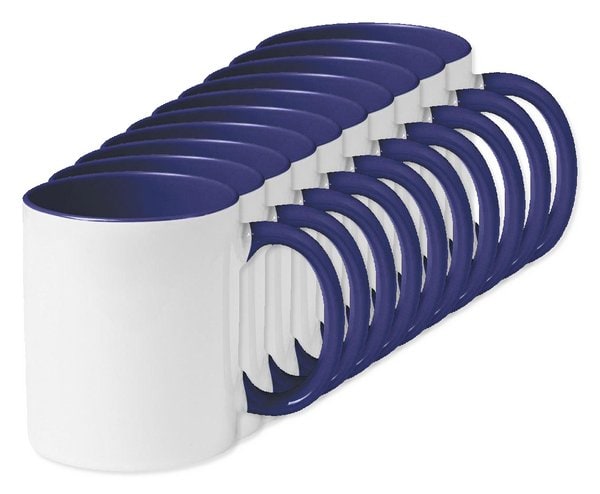 Pakke med 10 GiftRetail MO8422 - SUBLIMCOLY Kop til sublimation i farver