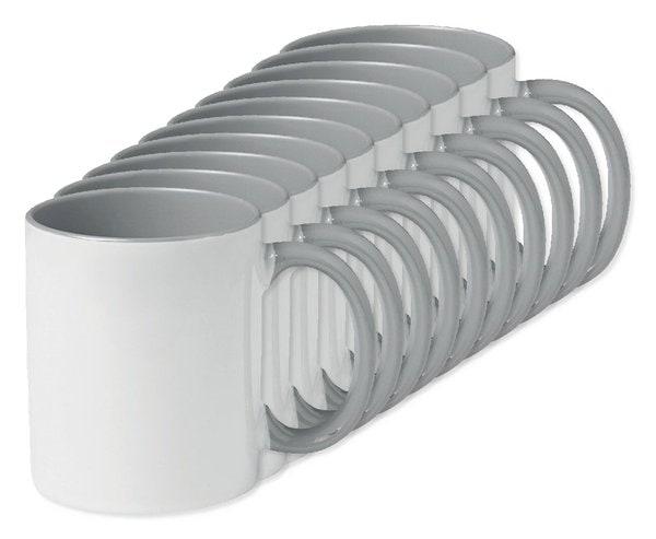 Pakke med 100 GiftRetail MO8422 - SUBLIMCOLY Kop til sublimation i farver