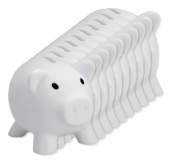 Pakke med 100 GiftRetail MO8132 - SOFTCO Farverig Sparegris til Børn og Voksne i PVC
