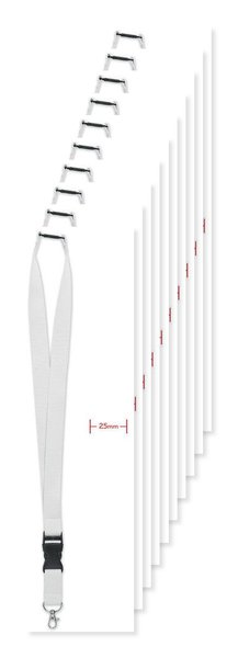 Pack of 10 GiftRetail MO9661 - WIDE LANY Premium 25mm Lanyard with Metal Hook and Safety Breakaway