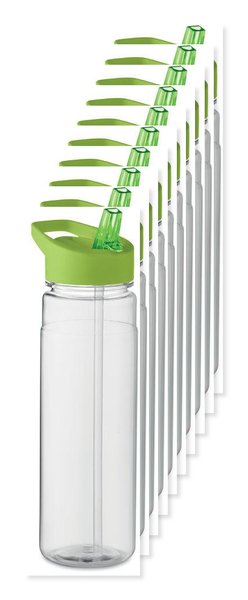 Pakke med 100 GiftRetail MO6467 - ALABAMA RPET flaske 650ml PP flip låg