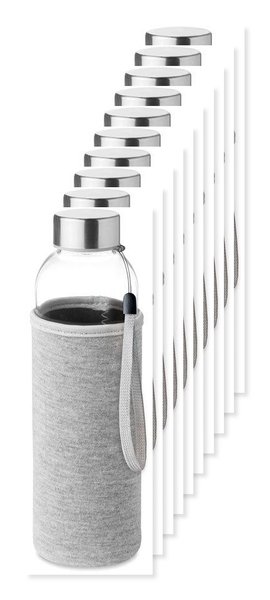 Pakke med 100 GiftRetail MO9358 - UTAH GLASS Glasflaske i pose 500ml