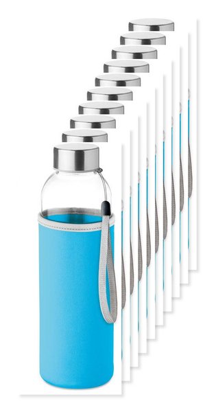 Pakke med 100 GiftRetail MO9358 - UTAH GLASS Glasflaske i pose 500ml
