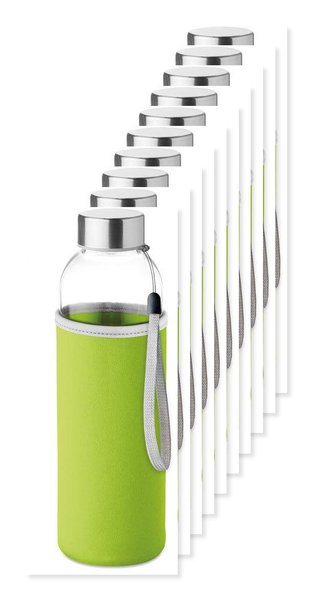 Pakke med 100 GiftRetail MO9358 - UTAH GLASS Glasflaske i pose 500ml