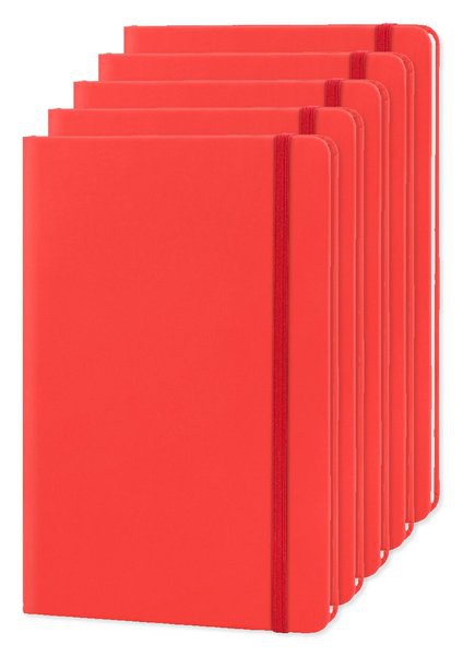 Pakke med 5 Goya 30083 - A5 notesbog med PU omslag og elastikband LUXE