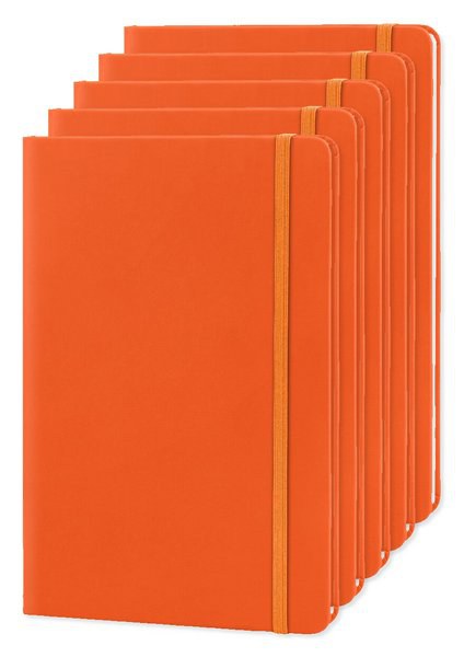 Pakke med 5 Goya 30083 - A5 notesbog med PU omslag og elastikband LUXE