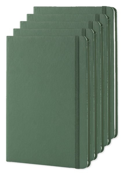 Pakke med 5 Goya 30083 - A5 notesbog med PU omslag og elastikband LUXE