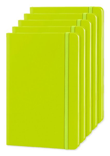 Pakke med 5 Goya 30083 - A5 notesbog med PU omslag og elastikband LUXE