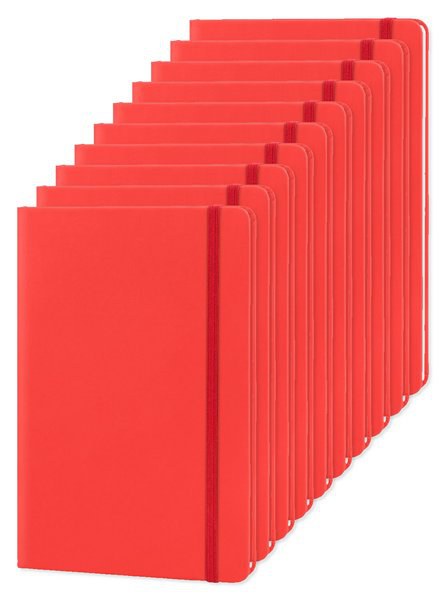 Pakke med 10 Goya 30083 - A5 notesbog med PU omslag og elastikband LUXE