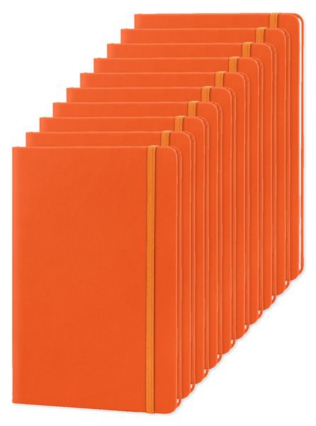 Pakke med 10 Goya 30083 - A5 notesbog med PU omslag og elastikband LUXE