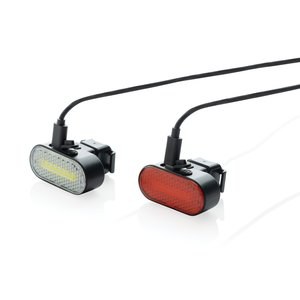XD Collection P513.84 - Lumino RCS genanvendt plast cykellygtesæt, USB genopladelig