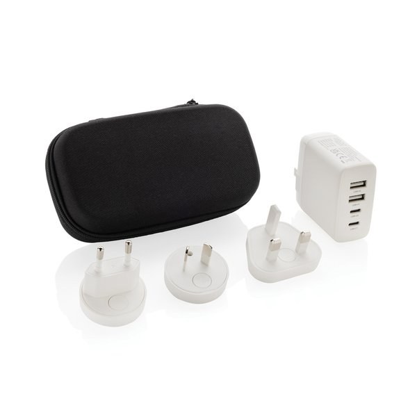 XD Collection P821.02 - TravelCharge Pro RCS rplastisk rejseoplader med USB-C