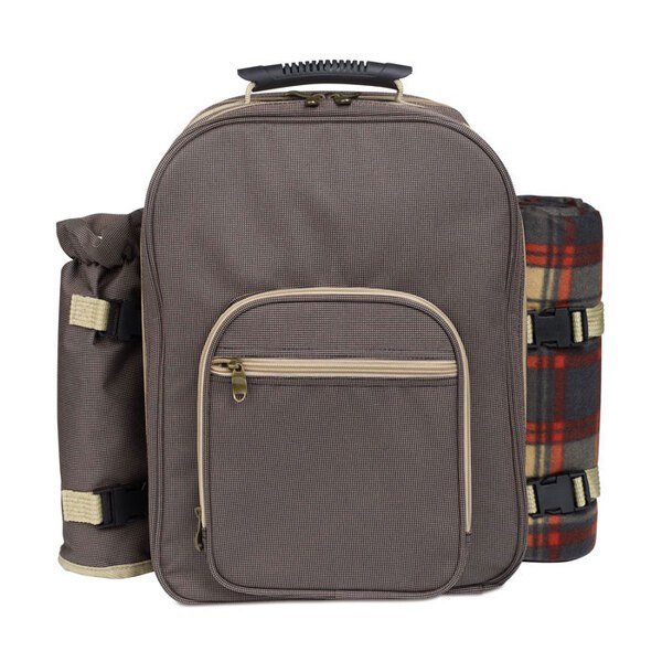 HIGH PARK Deluxe Insulated Picnic Bag for 4 with Blanket - GiftRetail AR1470