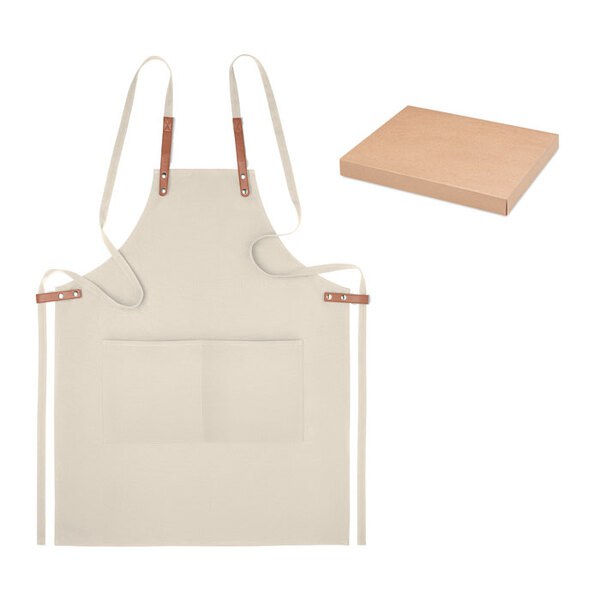 NAGPUR Premium Organic Cotton Kitchen Apron with Pockets - GiftRetail MO6260