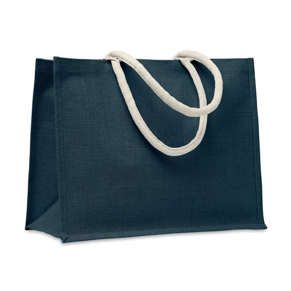 AURA Eco-Friendly Jute Beach Bag with Cotton Handles - GiftRetail MO6443