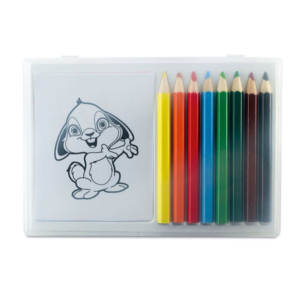 RECREATION Creative Wooden Pencil Set with 20 Fun Drawings - GiftRetail MO7389