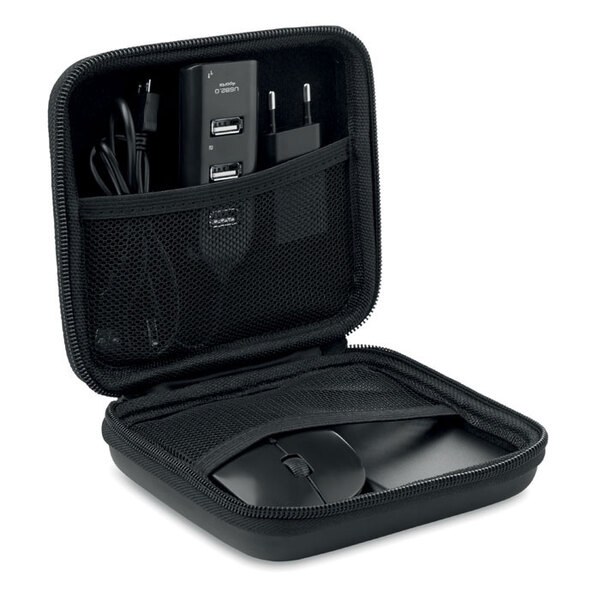 POWERSET Ultimate Tech Essentials Pouch with Power Bank